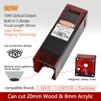 80W Laser Engraver Module Head for DIY CNC Laser Engraving Cutting Machine 450nm