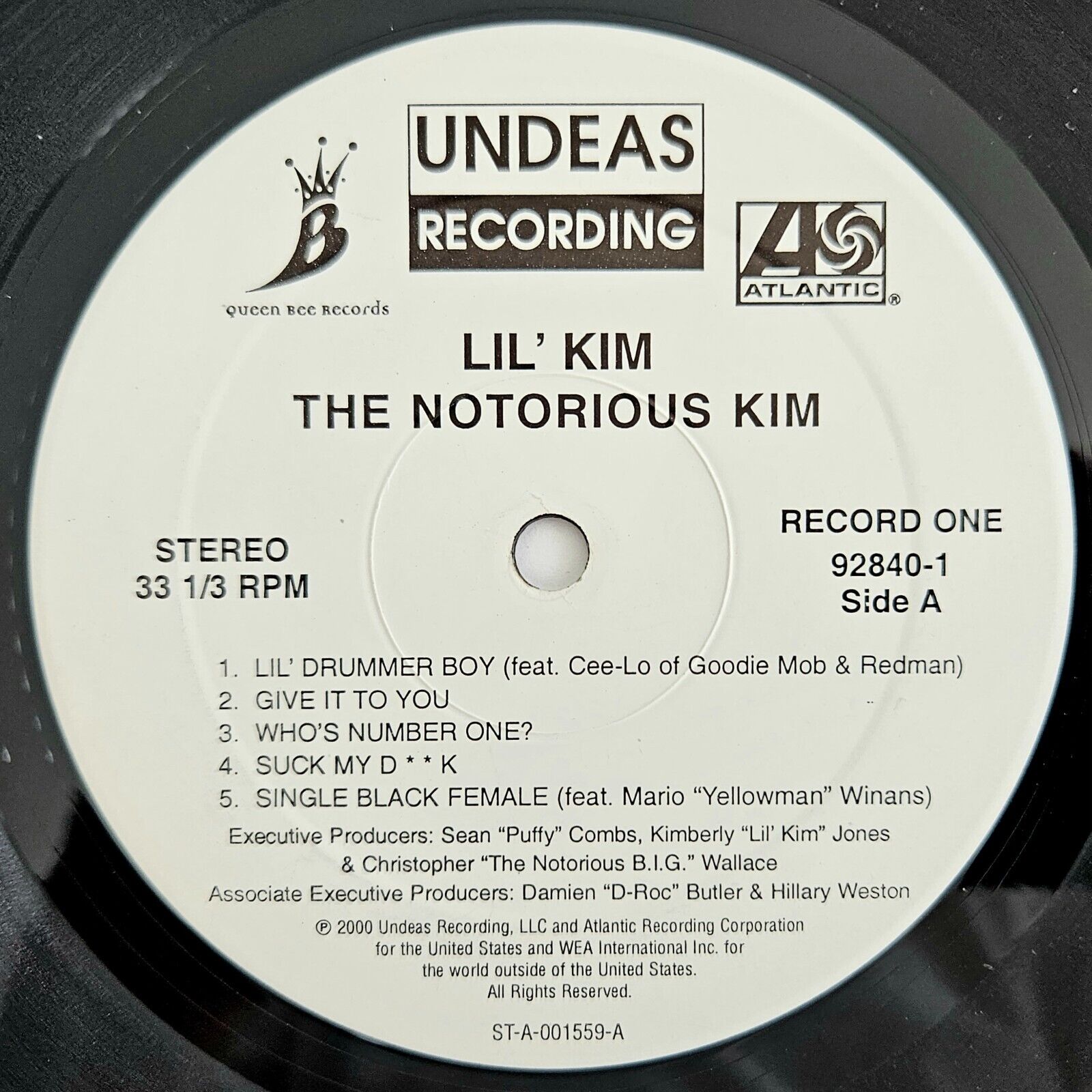 2000 - LIL' KIM - THE NOTORIOUS KIM 2XLP - UNDEAS RECORDING ORIGINAL PRESSING