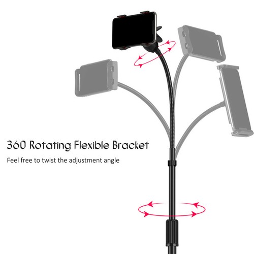 Universal Tripod Floor Stand LED Selfie Ring Light for iPad iPhone Tablet Holder - 第 53/68 張圖片