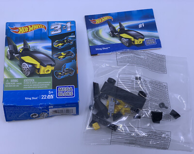 2015 Hot Wheels MEGA BLOKS Stink Shot 22Pcs Car Vehicle 3 in 1 Building Set NIB