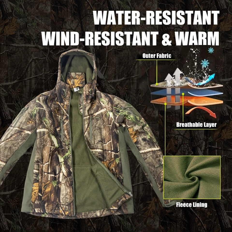 Hunting Clothes for Men with Lining, Water Resistant Hunting Jacket and Pants - Image 4 of 4