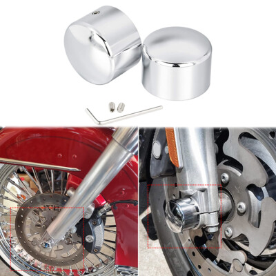 Chrome Front Axle Cap Nut Cover – For Harley Touring Road King Road Street Glide