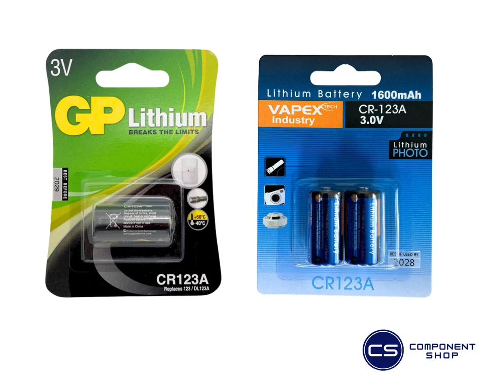 GP BATTERY Batería de litio para cámara CR123A - GP / Vapex