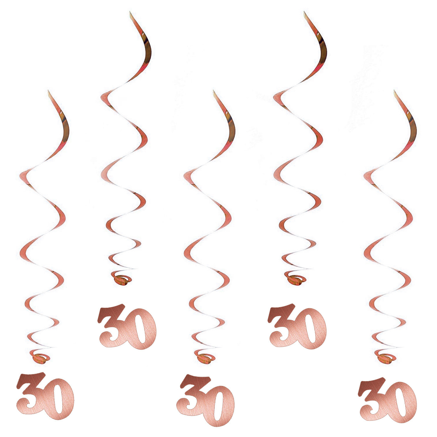 Oblique Unique® 6 Spiral Wirbel Deckenhänger Girlanden 18. Geburtstag Jubiläum Hängedeko Mit