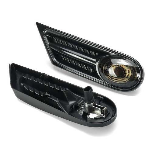 Coppia Freccia Luce Luci Laterale Per Mini Cooper R56 R57 2007-2014 Nero - Picture 5 of 9