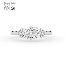 Radiant Diamond Trilogy Ring Platinum Labgrown 3.50 Ct Solitaire