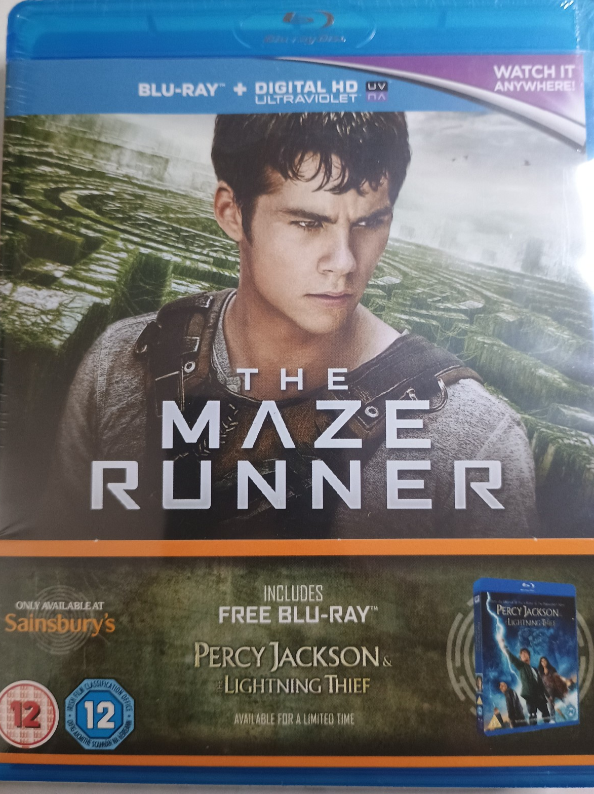 The Maze Runner & Percy Jackson & The Lightning Thief (2 x Blu-Ray, 2014) NEW