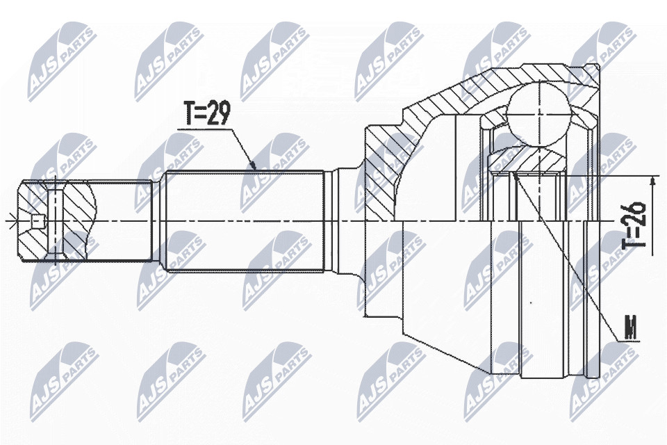 N.T.Y. NPZ-NS-097.NTY Joint Kit, drive shaft for NISSAN