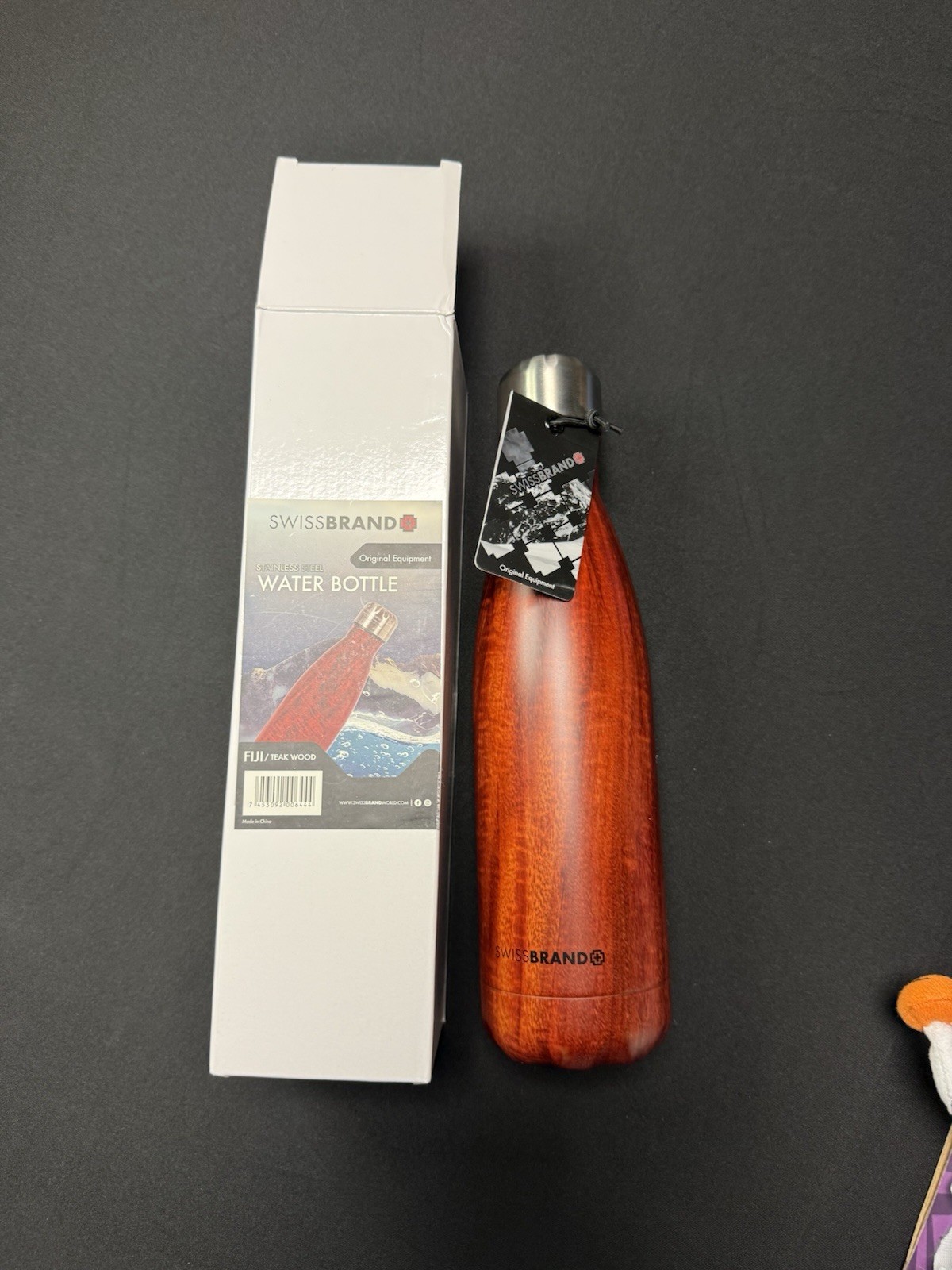 SWISSBRAND Insulated Stainless Steel Water Bottle FUJI Teak 