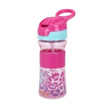 Nuby Thirsty Kids Flip-It Soft Spout - 12 oz 12 Ounces, Pink Leopard