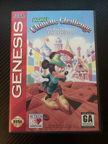 Mickey's Ultimate Challenge (Sega Genesis, 1994) Game & Case No Manual