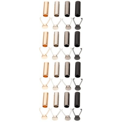2 PCS Hood Rope Auxiliary Material Child Shoe Lace Ends Tips Metal Shoelace