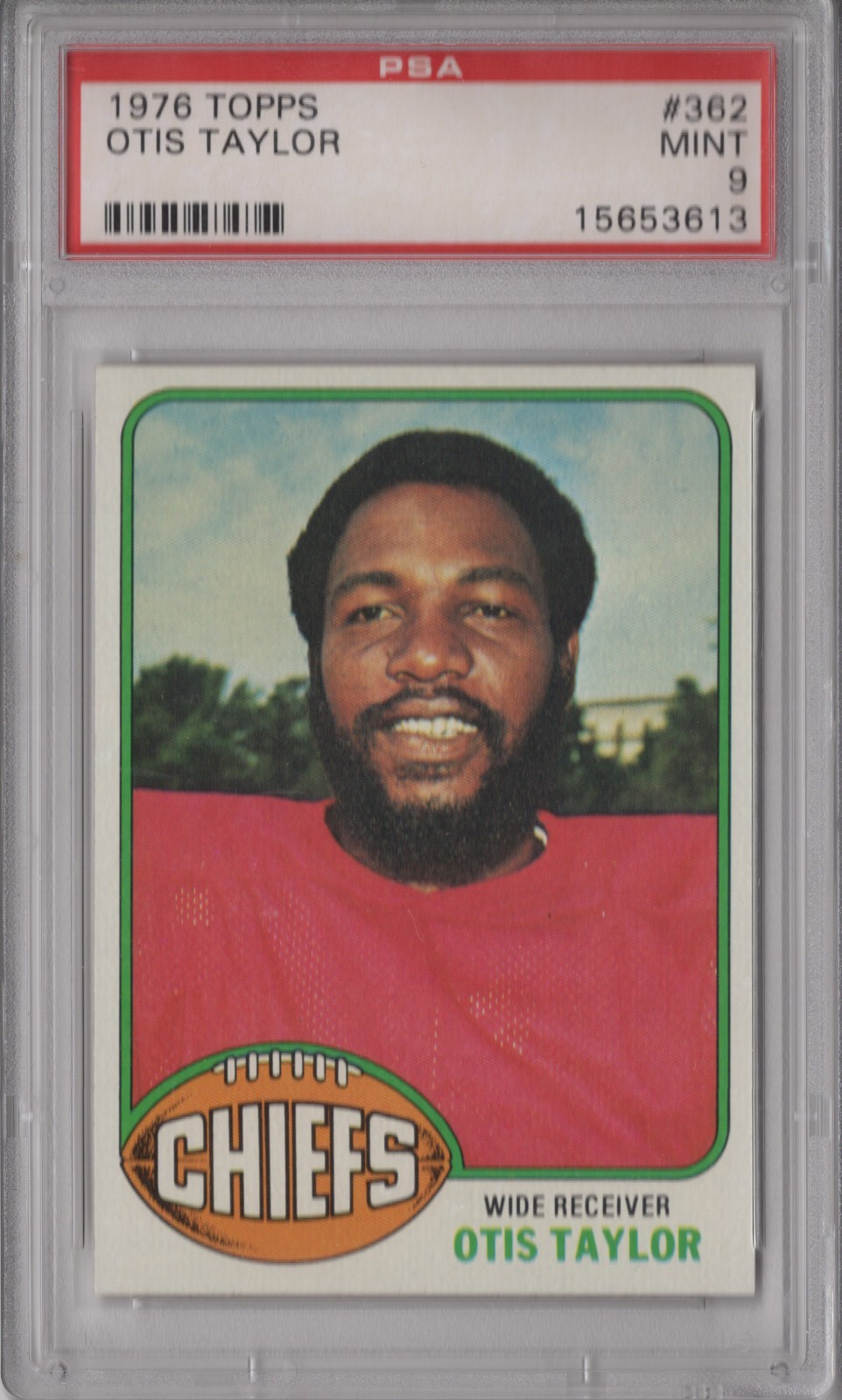 Otis Taylor 1976 Topps PSA 9 Mint Graded Card Kansas City Chiefs #362