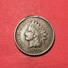 (1) Beautiful Antique 1901 Indian Head Cent/Penny VF-VERY FINE NICE DETAIL