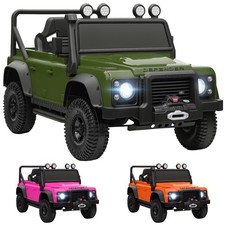 Qaba Kids Electric Car, Land Rover Licensed Off-Road Ride On Car