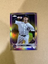 2022 Topps Chrome Sonic Casey Mize #162 Purple Yellow Sonic Pulse Refractor /299