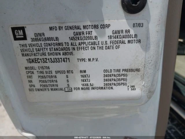 2003 GMC Yukon Starter Motor 5.3L Used OEM 222K Miles 604-01317 - Image 2 of 4