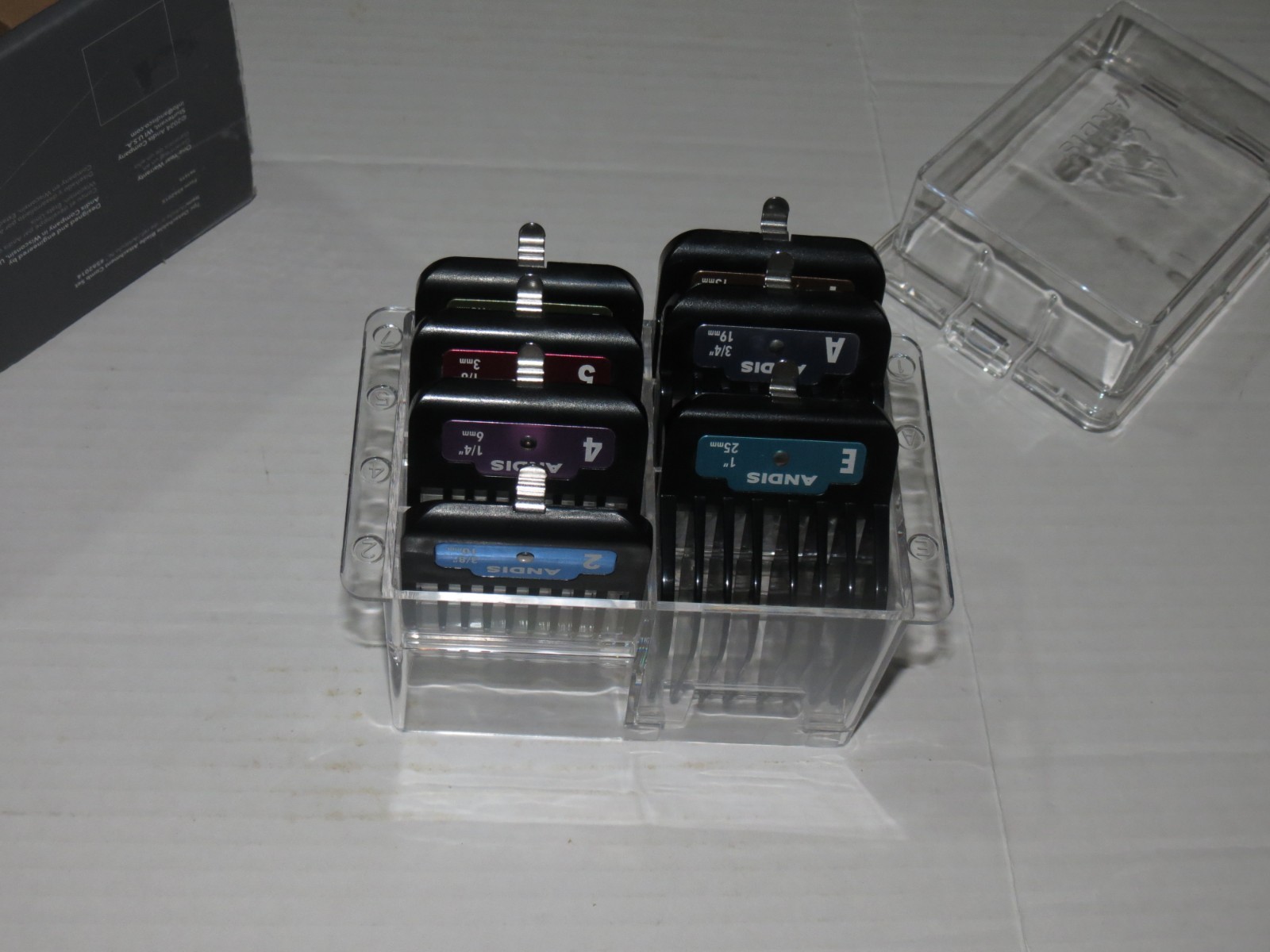 Andis Animal Clip Comb Set 7 Piece Multi Colors Fits Andis #10