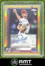 DJ D.J. Herz RC 2025 Topps Chrome Update 30/50 Auto Gold Refractor Nationals
