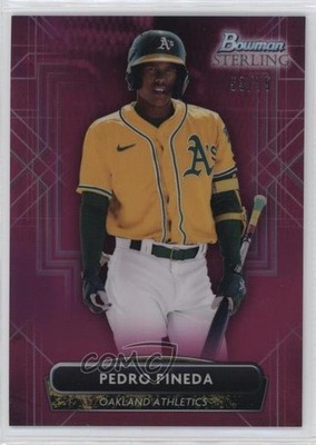 2022 Bowman Sterling Prospects Magenta Refractor 53/75 Pedro Pineda #BSP-77 4f5