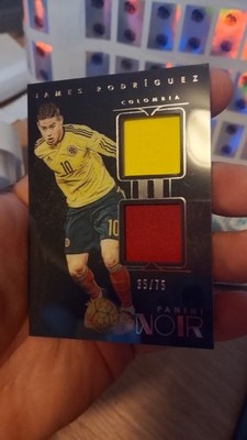 James Rodriguez /75 Player-worn Dual Patch Relic Panini Noir 2016/17 Kolumbien R