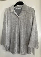 M.A.C. San Francisco  Vtg Women's Button Up Knit Cardigan  Gray Size L