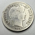1914 ONE BARBER DIME T32