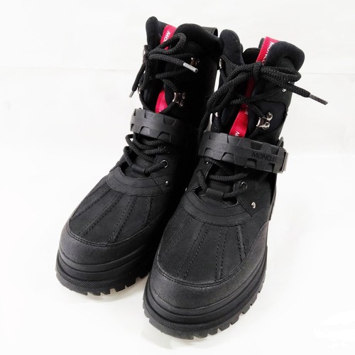 Moncler Boots Men Black Leather calf 2660197