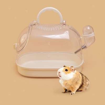 Hamstertragekäfig transparent Kleintiertragekäfig Hamster Reisetrage für
