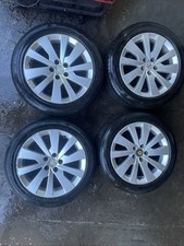 SEAT IBIZA SET OF 16" ALLOY WHEELS WITH GOOD TYRES 6F0601025M 195 55 R16 6.5J