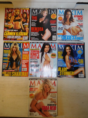 7 Vintage 2002 Maxim Magazine Lot
