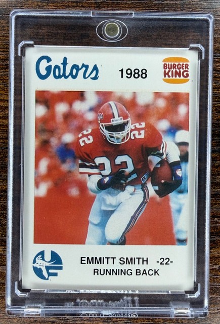 1988 Burger King Florida Gators XRC EMMITT SMITH, 'R' ON LOGOS, COWBOYS