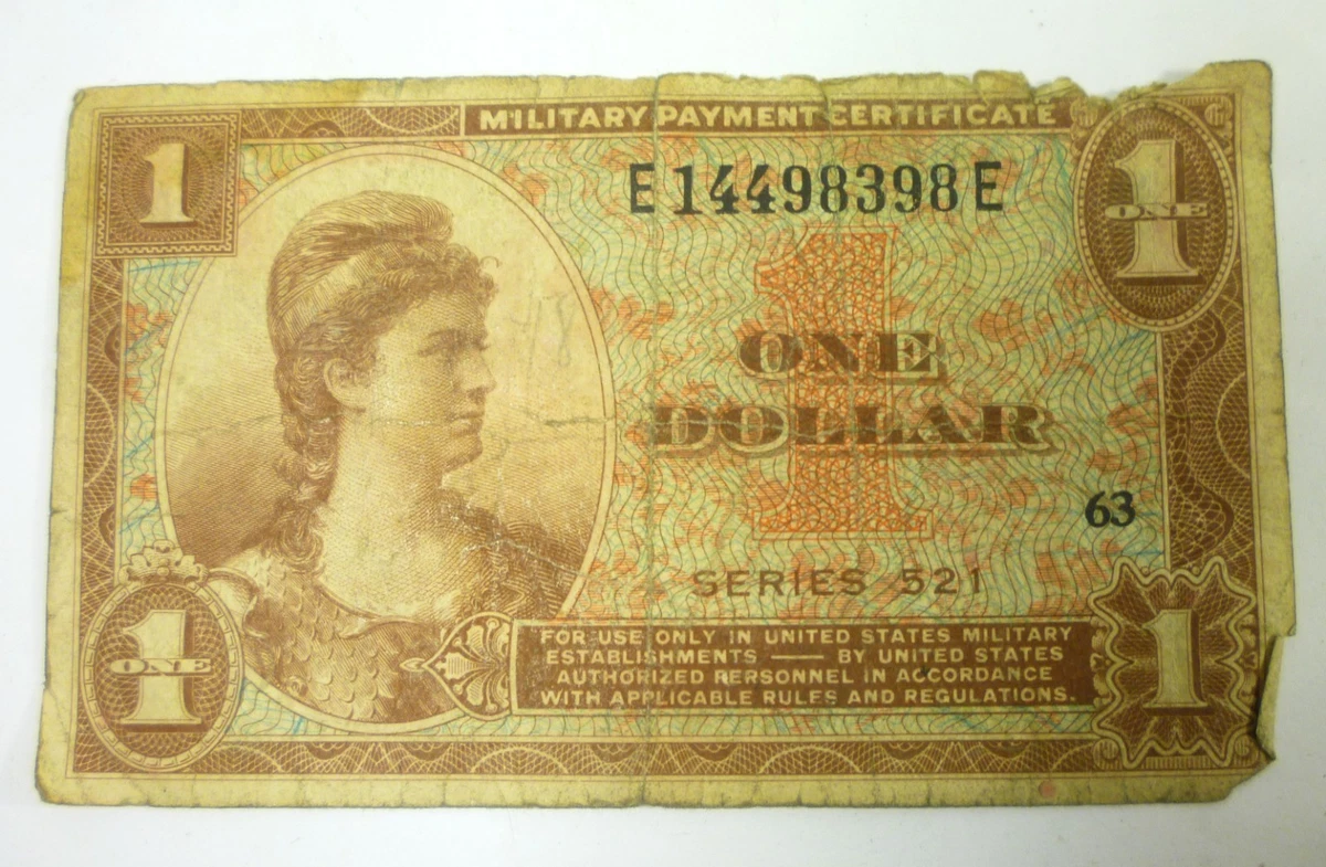 米軍用支払い証明書 1ドル Circulated $1 US Military Payment Certificates for sale | eBay