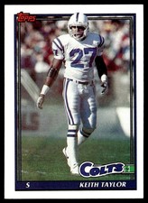 1991 Topps Keith Taylor Indianapolis Colts #348