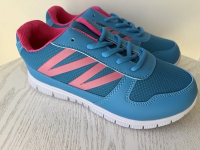 New In Box JAB Womens BLUE/pink Athletic Sneaker Shoes Size 4
