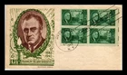 DR JIM STAMPS US COVER ROOSEVELT FDC SCOTT 930 BLOCK OF 4 SMARTCRAFT SPECIAL