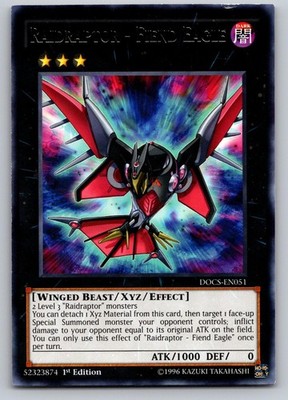 Raidraptor - Fiend Eagle DOCS-EN051 Dimension of Chaos Yu-Gi-Oh 1st Edition HP