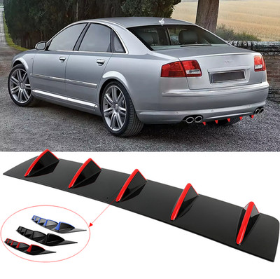 Heckdiffusor Heckansatz Heck Ansatz Diffusor Schwarz glänzend für AUDI A8 D3