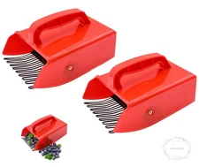 Berry Picker 2 Pack Berry Pickers and Rakes with Metallic Comb and Ergonomic