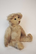 ANTIQUE 1910 WHITE MOHAIR JOINTED TEDDY BEAR 8-1/2"
