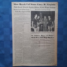 California Golden Bears 1959 NCAA Basketball Championship St John's NIT Champs