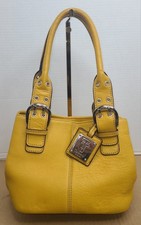 Vntg Tignanello Pebbled Leather Handbag Shoulder Bag Purse Double Handles