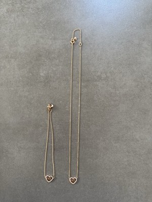 Rosegoldene Kette mit Passendem Armband 925 Sterling Silber Michael Kors Neu