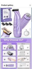 2IN1 Rechargeable Dual-Head Bikini Trimmer for Women Lady Waterproof Body Shaver
