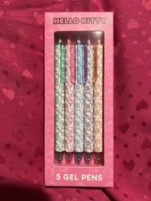 hello kitty and friends sanrio set of 5 multi colored ink gel pens new