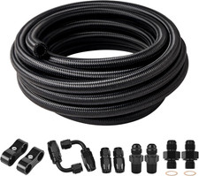 6AN Fuel Line Kit, Transmission Cooler Line Kit for 4L60E 4L65E, AN6 Nylon Braid