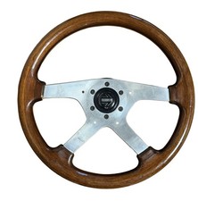 Momo Wood 4-spoke Steering Wheel 360mm Silver Jdm S30z Ae86 Land Cruiser W126 Na
