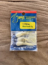 Vintage Jerrys Tournament Tackle Mini Grubs Swimtail Jig NOS 1/32 oz. Pre Rigged