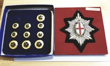 London Badge & Button Co. Coldstream Guards Patch w/Matching Jacket Button Set