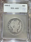 1899 O Barber Half Dollar ICG AG-3 IDC Verified